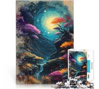Puzzles de 1000 pièces pour Adolescents Paysage de Cascade de rêve Jeu intellectuel Jouet Interaction Parent-Enfant 38x26cm