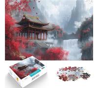 Puzzles de 1000 pièces pour Adolescents Paysage de Temple Chinois Analyse et logique Chaque pièce est Unique - Jeu Familial Stimulant et Amusant 50x70cm