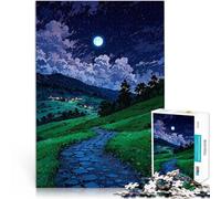Puzzles de 1000 pièces pour Adolescents Paysage de Village Nocturne Jeux éducatifs Chaque pièce est Unique - Jeu Familial Stimulant et Amusant 52x38cm