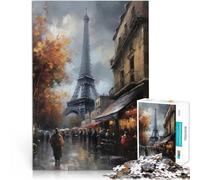 Puzzles de 1000 pièces pour Adolescents Peinture à l'huile de Paris, France Jeu Stimulant Jouets de décoration pour la Maison 38x26cm