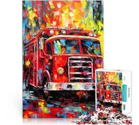Puzzles de 1000 pièces pour Adolescents Peinture de Camion de Pompiers Jeux éducatifs est idéal comme Cadeau pour Toute la Famille 75x50cm