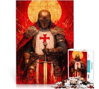 Puzzles de 1000 pièces pour Adolescents Peinture de Chevalier templier Jeux éducatifs est idéal comme Cadeau pour Toute la Famille 50x70cm
