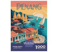 Puzzles De 1000 Pièces pour Adolescents Penang Travel Puzzles pour Adolescents Vacances À La Maison Tuer Le Temps Stimuler Le Cerveau Amusant en Famille Et Soirée Jeux 38x26cm/1000pcs