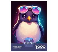 Puzzles De 1000 Pièces pour Adolescents Penguin Shades and Dice Puzzles pour Adultes Jeux Relaxants Course De Vitesse Manuelle Cadeaux Anti-Stress 38x26cm/1000pcs