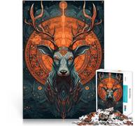 Puzzles de 1000 pièces pour Adolescents Personnages de Contes de fées sur Les Cerfs Jeux de détente Super Cadeau 38x26cm