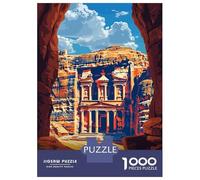 Puzzles De 1000 Pièces pour Adolescents Petra, Jordan Travel Puzzles pour Adultes Jeux De Société Cadeaux pour Femmes Stimule Le Cerveau 70x50cm/1000pcs