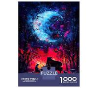 Puzzles De 1000 Pièces pour Adolescents Piano Under A Cosmic Moon Puzzle Jeux Relaxants Une Œuvre d'art Cadeaux d'anniversaire Uniques 52x38cm/1000pcs