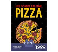 Puzzles De 1000 Pièces pour Adolescents Pizza Wall Art Decor Puzzle pour Adolescents - Défi Difficile - Jeu Éducatif - Amusant en Famille Et Soirée Jeux 52x38cm/1000pcs