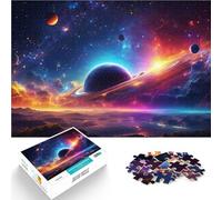 Puzzles de 1000 pièces pour Adolescents Planète Spatiale Cosmique Analyse et logique Jeu éducatif pour Anniversaire, Noël 75x50cm