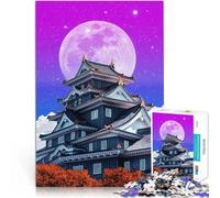 Puzzles de 1000 pièces pour Adolescents Pleine Lune du château Japonais Jouets de Jeu Renforcer l'amour Entre Les Couples 52x38cm