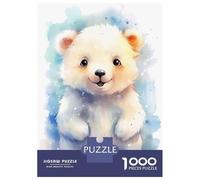 Puzzles De 1000 Pièces pour Adolescents Polar Bear Cute Puzzle À Monter Soi-même, Jouets pour S'amuser en Famille, Cadeau d'anniversaire Ou De Noël 38x26cm/1000pcs
