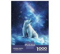 Puzzles De 1000 Pièces pour Adolescents Polar Bear Stargazing-1 Puzzle Jeux Relaxants Une Œuvre d'art Cadeaux d'anniversaire Uniques 70x50cm/1000pcs
