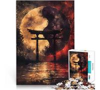 Puzzles de 1000 pièces pour Adolescents Porte de la Lune Yin Yang Jeux Amusants en Famille Cadeaux pour Les Amis et la Famille 75x50cm