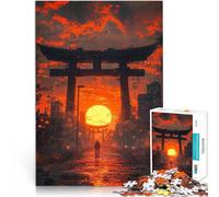 Puzzles de 1000 pièces pour Adolescents Porte Torii du Coucher du Soleil Impossible Car C'est Un pour Toute la Famille 75x50cm