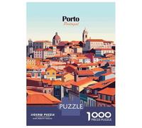 Puzzles De 1000 Pièces pour Adolescents Porto Cityscape Puzzle Adulte Jeu Familial Décoration Parfaite Activités Amusantes À La Maison 52x38cm/1000pcs