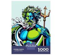 Puzzles De 1000 Pièces pour Adolescents Poseidon King of The Sea Puzzles pour Adolescents, Jouets À Monter Soi-même, Analyse Et Logique, Cadeau d'anniversaire Ou De Noël 38x26cm/1000pcs