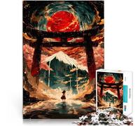 Puzzles de 1000 pièces pour Adolescents Pouvoir de la Porte Torii Jeu Stimulant et Jeu Familial Bon Cadeau 52x38cm