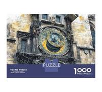 Puzzles De 1000 Pièces pour Adolescents Prague Astronomical Clock Puzzle Jeux De Famille Décoration Intérieure Cadeaux d'anniversaire Uniques 70x50cm/1000pcs