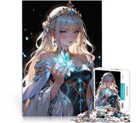 Puzzles de 1000 pièces pour Adolescents Princesse animée avec Cristal Casse-tête Activités Amusantes à la Maison, Cadeaux d'anniversaire, Cadeaux de Voyage, 52x38cm