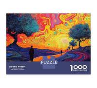 Puzzles De 1000 Pièces pour Adolescents Psychedelic Sunset Pathway Puzzles pour Adultes Améliorent La Mémoire Casse-tête Difficile Et Stimulant Jeux De Réflexion en Famille 52x38cm/1000pcs