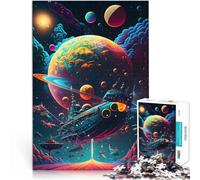 Puzzles de 1000 pièces pour Adolescents Psychédélie Galactique Jouets de Divertissement Familial Une œuvre d'art 75x50cm