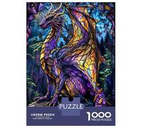 Puzzles De 1000 Pièces pour Adolescents Purple Woods Dragon Puzzle Adulte, Jouet, Décoration Murale, Art Mural, Cadeaux d'anniversaire Uniques 70x50cm/1000pcs