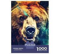 Puzzles De 1000 Pièces pour Adolescents, Puzzle Bear Closeup Face pour Adultes, Jeu Familial, Analyse Et Logique, Aide À Stimuler Le Cerveau 38x26cm/1000pcs