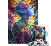 Puzzles de 1000 pièces pour Adolescents Puzzles de Figures en vitrail pour Adultes Jeu Familial pour améliorer la mémoire activités Amusantes à la Maison (Taille 38x26cm)