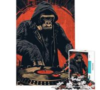 Puzzles de 1000 pièces pour Adolescents Puzzles Gorilla DJ Start The Party pour Adultes Jeu Familial pour améliorer la mémoire activités Amusantes à la Maison (Taille 50x75cm)