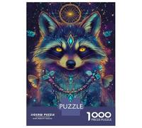 Puzzles De 1000 Pièces pour Adolescents Raccoon Cosmic Vision Puzzles pour Adolescents, Jouets À Monter Soi-même, Analyse Et Logique, Cadeau d'anniversaire Ou De Noël 52x38cm/1000pcs