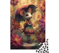 Puzzles De 1000 Pièces pour Adolescents Rainy Day Mouse Adventure Puzzles pour Adolescents, Jeu De Réflexion, Une Œuvre d'art, Activités Amusantes À La Maison, 52x38cm/1000pcs