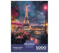 Puzzles De 1000 Pièces pour Adolescents Rainy Night in Paris Puzzle pour Adolescents Améliore La Mémoire Stimulant À Compléter Apprentissage Jouets Éducatifs 52x38cm/1000pcs