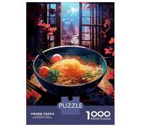 Puzzles De 1000 Pièces pour Adolescents Ramen Japan Neon Puzzles pour Adolescents, Jeu De Réflexion Amusant Et Humoristique, Cadeau d'anniversaire Unique 52x38cm/1000pcs