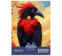 Puzzles De 1000 Pièces pour Adolescents Red-Crested Raven Puzzle pour Adolescents, Activités Familiales pour Anniversaire, Noël Et Cadeaux Uniques 70x50cm/1000pcs
