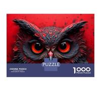 Puzzles De 1000 Pièces pour Adolescents Red-Eyed Owl Puzzles pour Adolescents - Jeu Manuel - Décoration Murale - Défi À Relever 52x38cm/1000pcs