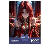 Puzzles De 1000 Pièces pour Adolescents Red Hair Anime Girl Casse-têtes pour Adultes, Jeu De Réflexion, Difficile, Amusant, Activités À La Maison 70x50cm/1000pcs