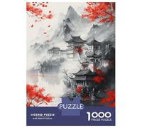 Puzzles De 1000 Pièces pour Adolescents Red Maple Zen Garden Puzzles pour Adolescents, Jouets À Monter Soi-même, Analyse Et Logique, Cadeau d'anniversaire Ou De Noël 52x38cm/1000pcs