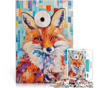 Puzzles de 1000 pièces pour Adolescents Renard avec du Papier Toilette Jeu intellectuel Convient pour la décoration de Bureau 75x50cm
