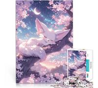 Puzzles de 1000 pièces pour Adolescents Renard Fennec endormi Jouet éducatif intellectuel décompressant Super Cadeau 38x26cm