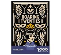 Puzzles De 1000 Pièces pour Adolescents Roaring Twenties Art Deco Poster Puzzle Adulte Jeu Manuel Améliore La Mémoire Réduit Le Stress Cadeaux 70x50cm/1000pcs