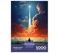 Puzzles De 1000 Pièces pour Adolescents Rocket Launch Sky Puzzles pour Adultes : Améliore La Mémoire, Défi Éducatif, Cadeau Anti-Stress 52x38cm/1000pcs