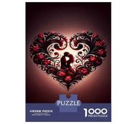 Puzzles De 1000 Pièces pour Adolescents Romantic Heart Silhouette Puzzle pour Adolescents Améliore La Mémoire Stimulant À Compléter Apprentissage Jouets Éducatifs 52x38cm/1000pcs