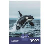 Puzzles De 1000 Pièces pour Adolescents Royal Orca Whale Killer Puzzle pour Adultes Jeu Familial Course De Vitesse Manuelle Cadeaux Uniques pour Anniversaire Et Noël 70x50cm/1000pcs
