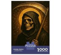 Puzzles De 1000 Pièces pour Adolescents Saint Grim Reaper Dark Art Puzzles pour Adolescents, Jouets À Monter Soi-même, Analyse Et Logique, Cadeau d'anniversaire Ou De Noël 38x26cm/1000pcs