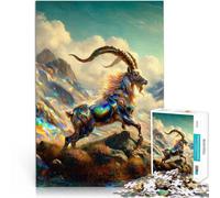 Puzzles de 1000 pièces pour Adolescents Saison des chèvres Sauvages Jeu Stimulant et Jeu Familial décoration Murale 38x26cm