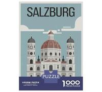 Puzzles De 1000 Pièces pour Adolescents Salzburg Cathedral Puzzles pour Adolescents, Jeu De Réflexion, Cadeau pour Femmes, Défi À Relever 38x26cm/1000pcs