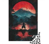 Puzzles De 1000 Pièces pour Adolescents Samurai Sunset Poster Puzzle pour Adultes, Jouets À Monter Soi-même, Amusants Et Humoristiques, pour Stimuler Le Cerveau 70x50cm/1000pcs