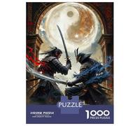 Puzzles De 1000 Pièces pour Adolescents Samurai Vs Ninja Epic Battle Puzzle pour Adolescents Anti-Stress Chaque Pièce Est Unique - Idéal comme Cadeau pour Toute La Famille 52x38cm/1000pcs