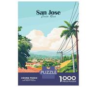 Puzzles De 1000 Pièces pour Adolescents San Jose, Costa Rica Puzzles pour Adultes : Améliore La Mémoire, Défi Éducatif, Cadeau Anti-Stress 52x38cm/1000pcs