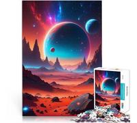 Puzzles de 1000 pièces pour Adolescents Scène de Science-Fiction Epic Planet Jeu de Quiz est idéal comme Cadeau pour Toute la Famille 38x26cm